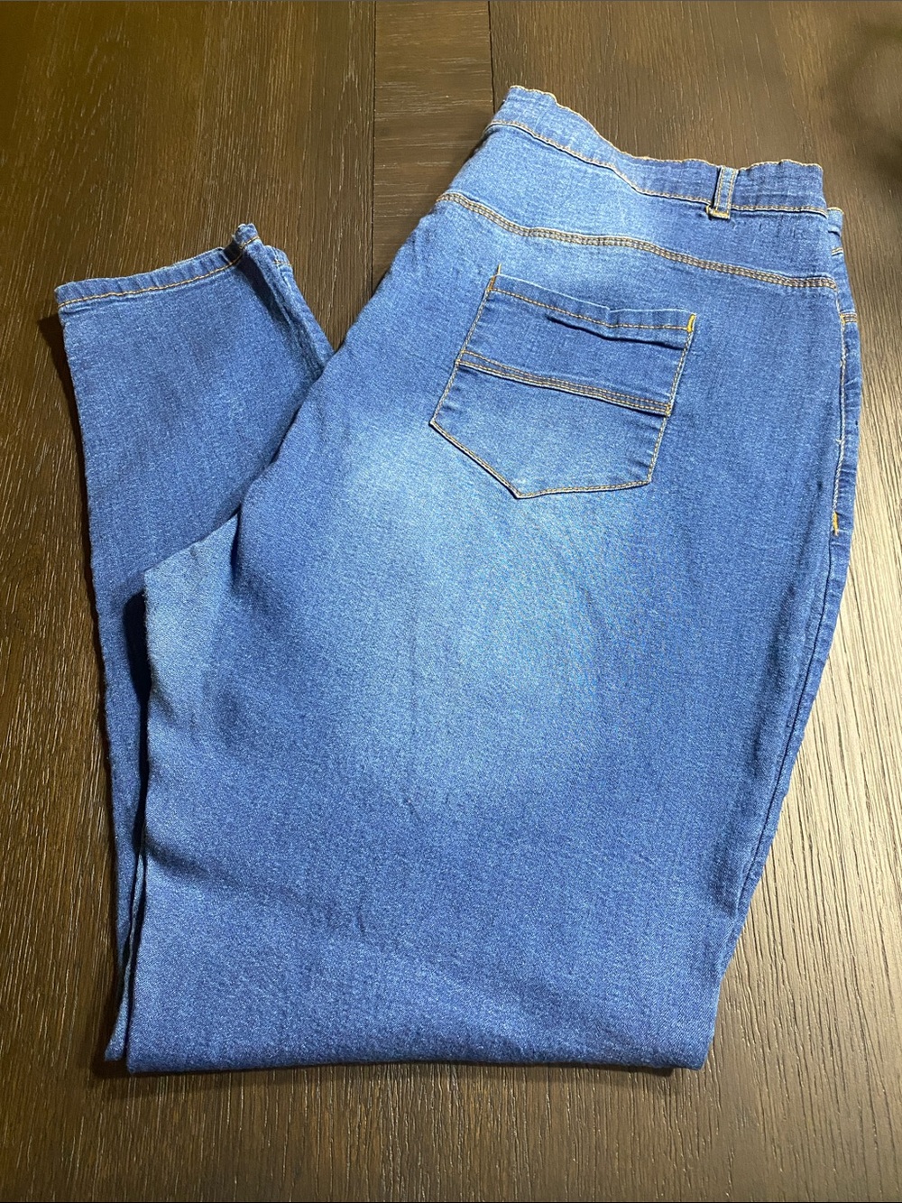 Boohoo Plus Blue High-Waist Stretch Jeans
